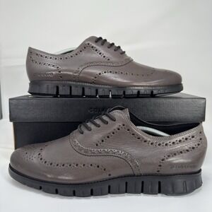 Cole Haan Zerogrand Remastered Wingtip Oxford 11.5M Burnished Pavement C30720